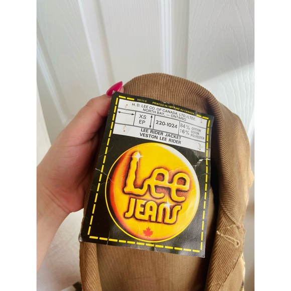 70s Deadstock NWT Lee Jeans “Lee Rider Jacket” in Corduroy, Made in Canada - Picture 6 of 6